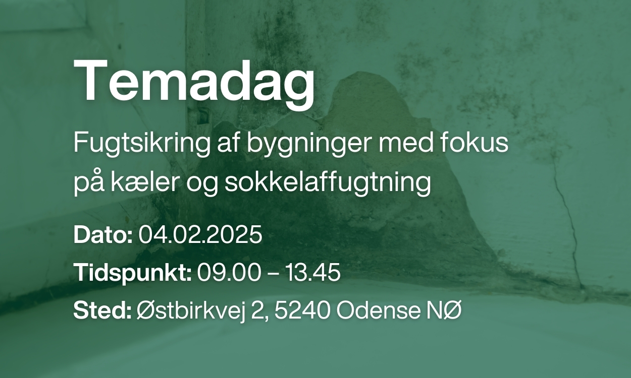 Temadag Fugtsikring Af Bygninger Med Fokus På Kæler Og Sokkelaffugtning 01
