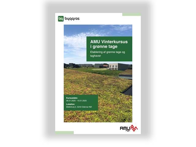 AMU Vinterkursus Etablering Af Grønne Tage Og Taghaver Januar. AMU Vinterkursus Etablering Af Grønne Tage Og Taghaver Januar.