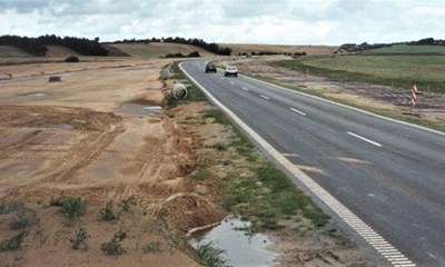 Bjergby Motorvejsdaemning Forbelastning Bjergby Motorvejsdaemning Forbelastning