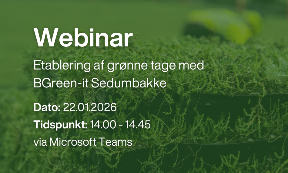 WEBINAR Etablering Af Grønne Tage Med Bgreen It Sedumbakke
